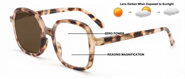 Retro Oversized Progressive Reading Glasses – AR Lens /w Zero Power on Top CR28