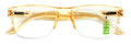 Half Rim Rectangular Progressive Multifocal Reading Glasses - Half Power On Top