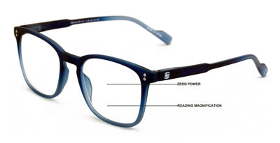 Lightweight Men Progressive Bifocal Reading Glasses- No Line Clear on Top Reader