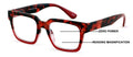 Women Bold Square Progressive Reading Glasses - Clear on Top Reader - AR coating
