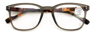 Lightweight Men Progressive Bifocal Reading Glasses- No Line Clear on Top Reader