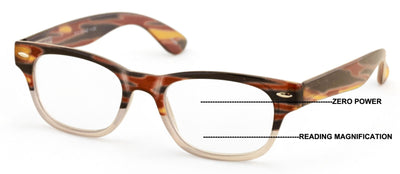 Women or Men Progressive Bifocal Clear Lens Reading Glasses - No Line or Bubble