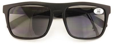 Large Men Matte Keyhole Reading Sunglasses - Outdoor UV400 Tinted Reader ZT111