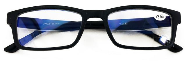 Men’s Matte Lightweight Rectangular Bifocal Readers - Anti Blue Reading glasses
