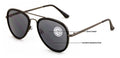 Large Metal Tear Drop Progressive Reading Sunglasses - Zero Power On Top No Line