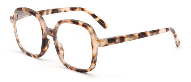 Retro Oversized Square Rounded Reading Glasses - AR Coating - Wide Fitment CR28