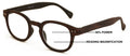Progressive Multifocus Round Reading Glasses – Tri-Focal Clear Reader - Wood Gra