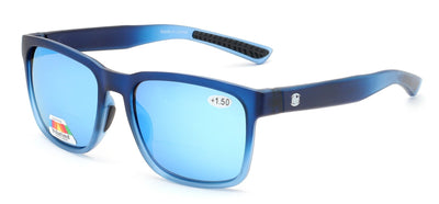 Men Tinted Polarized Bifocal Reading Fishing Sunglasses - Lightweight TR90 - UV 