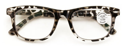 Marble Fashion Clear Progressive Reading Glasses - Zero Power On Top - AR Coatin