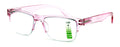 Half Rim Rectangular Progressive Multifocal Reading Glasses - Half Power On Top