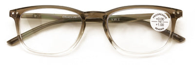 Lightweight Progressive Clear on Top Bifocal Reading glasses - No Line or Bubble
