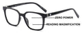Modern Square Progressive Clear Lens Reading Glasses - Clear On Top - Multifocal