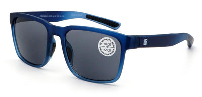 Lightweight Men Progressive Bifocal Reading Sunglasses –Clear  Zero Power on Top