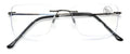 Men Rimless BIFOCAL Reading Glasses – Metal Frame – Anti-UV Blue Light Reader