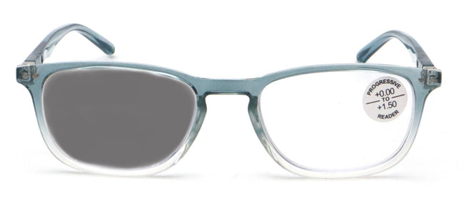 Progressive Reading Glasses - Zero Clear On Top Reader with Photochromic Darken