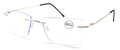 Men Rimless BIFOCAL Reading Glasses – Metal Frame – Anti-UV Blue Light Reader