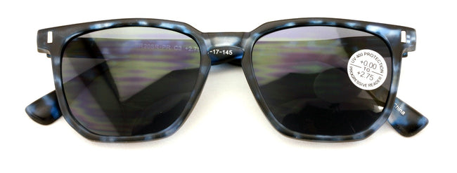 Progressive Reading Sunglasses - Zero Power On Top -UV Protection Tinted Bifocal