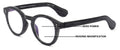 Round Progressive Reading Glasses - Clear Zero Power on Top - No Bubble or Line