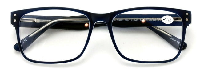 Large Men Premium Rectangular Reading Glasses Optical Frame Reader Spring Hinge