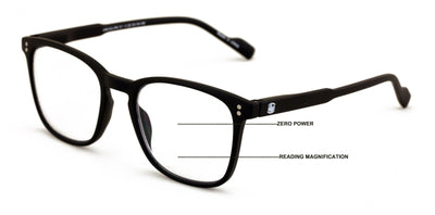 Lightweight Men Progressive Bifocal Reading Glasses- No Line Clear on Top Reader