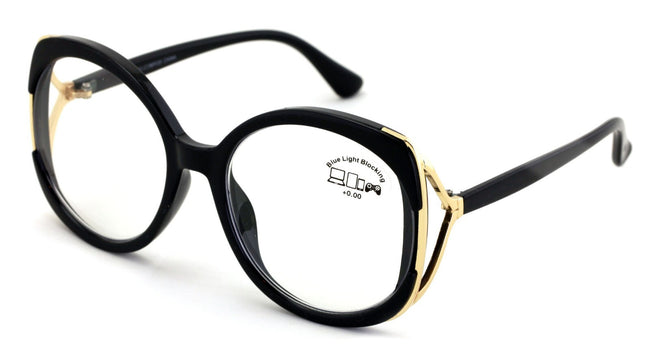 Women Oversized Butterfly Anti-Blue Clear Lens Glasses Eyeglasses UV Reading