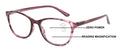 Women Marble Print Clear Progressive Reading Glasses - Zero Power On Top Reader