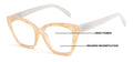 Women Cateye Progressive Clear Lens Reader - Zero Power On top - Translucent