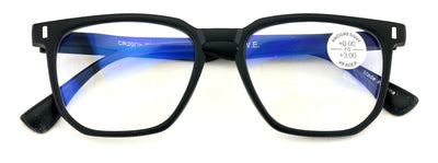 Matte Progressive Clear Reading Glasses - Anti Blue Blocker - Zero Power on Top
