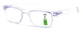 Half Rim Rectangular Progressive Multifocal Reading Glasses - Half Power On Top