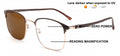 TR90 Metal Progressive Reading Glasses - Zero Power on Top AR Photochromic CR31