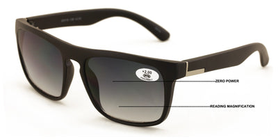 Large Men Progressive Bifocal Reading SunGlasses - UV400 - No Line Or Bubble Key