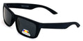 Men Matte Black Soft Polarized Sunglasses Rectangular UV400 Protection Biker