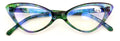 Women's Slim Cateye Clear Bifocal Reading Glasses - Anti-Blue UV Blocker Readers