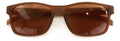 Men Modern Rectangular Tinted Reading SunGlasses - Wood Grain Temple Print UV