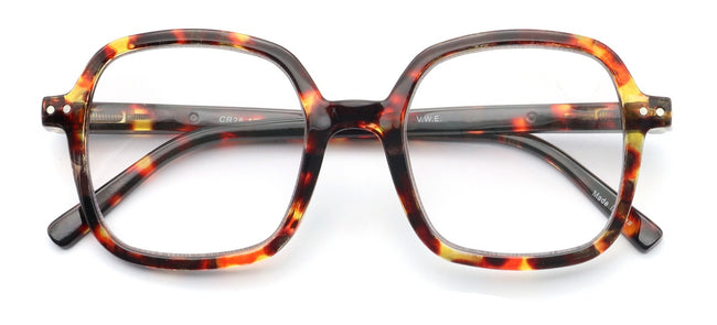 Retro Oversized Square Rounded Reading Glasses - AR Coating - Wide Fitment CR28
