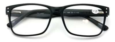 Large Men Premium Rectangular Reading Glasses Optical Frame Reader Spring Hinge