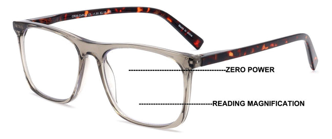 Progressive No-Line Reading Glasses – Zero Power Top | Clear Distance Vision