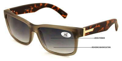 Large Men Progressive Bifocal Reading SunGlasses - UV400 - No Line Or Bubble 112