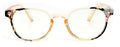 Women Round Translucent Floral Progressive Reading Glasses - Clear on Top - AR
