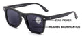 Tinted Progressive Reading Sunglasses For Men or Women - Zero Power On Top Reade