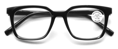 Modern Square Progressive Clear Lens Reading Glasses - Clear On Top - Multifocal