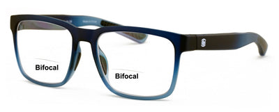 Men Rectangular Sport TR90 Clear Bifocal Reading Glasses - Lightweight Reader