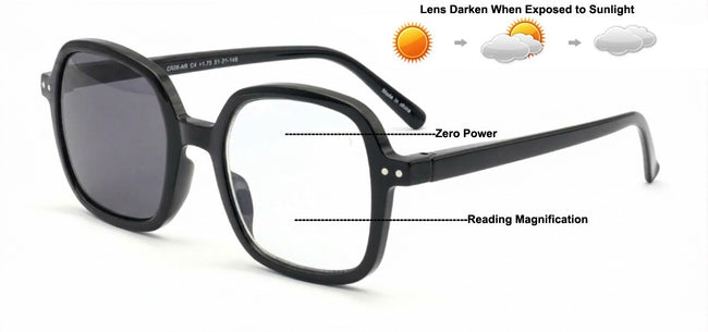 Retro Oversized Progressive Reading Glasses – AR Lens /w Zero Power on Top CR28