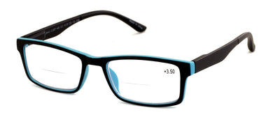 Men’s Matte Lightweight Rectangular Bifocal Readers - Anti Blue Reading glasses