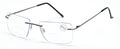 Men Rimless BIFOCAL Reading Glasses – Metal Frame – Anti-UV Blue Light Reader