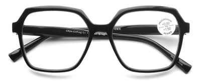 Women’s Square Progressive Clear Lens Reading Glasses – No Line - Clear On Top