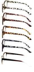 5 Pairs Women’s Fashion Cat-Eye Leopard Reading Glasses – Lightweight Frames RF1