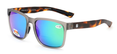 Men Tinted Polarized Bifocal Reading Fishing Sunglasses - Lightweight TR90 - UV 