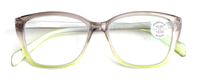 Women Translucent Progressive Reading Glasses - Clear Zero Power On Top Reader
