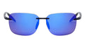 Polarized 150mm Wide Fitment Rimless Rectangle Sunglasses Men Ultralight TR90
